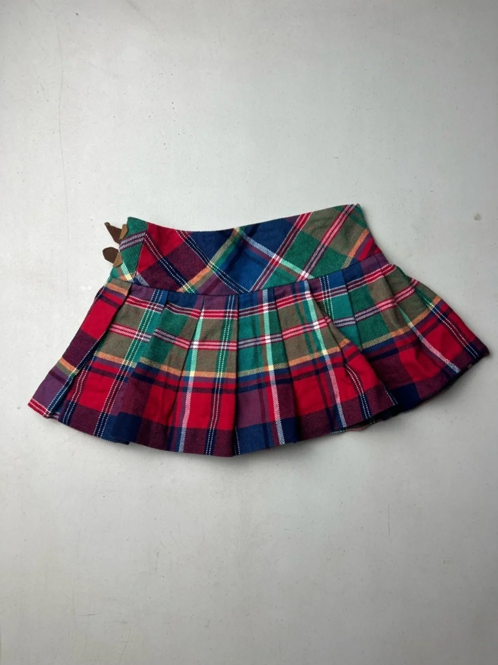 Polo Ralph Lauren Pleated Skirt Girl’s 4/4T Red Plaid Equestrian Buckle Y2K